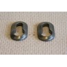 1 Jeu de rosace pour cylindre laqué aspect inox brossé